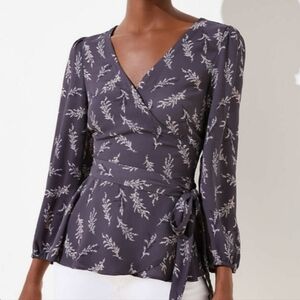 Loft Wrap Blouse NWT | floral silky work top